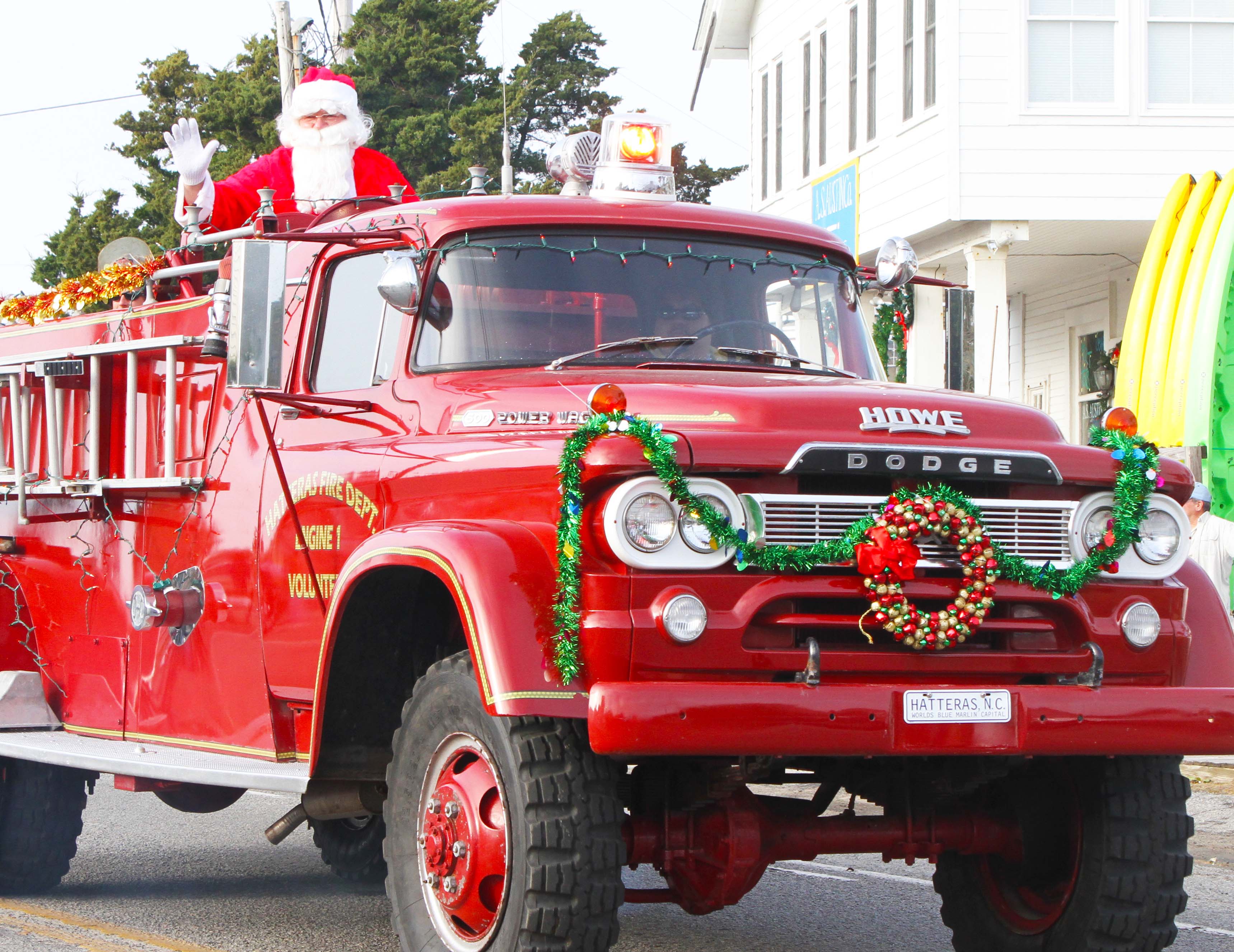 Santa Claus at the Hatteras Village Christmas Parade 